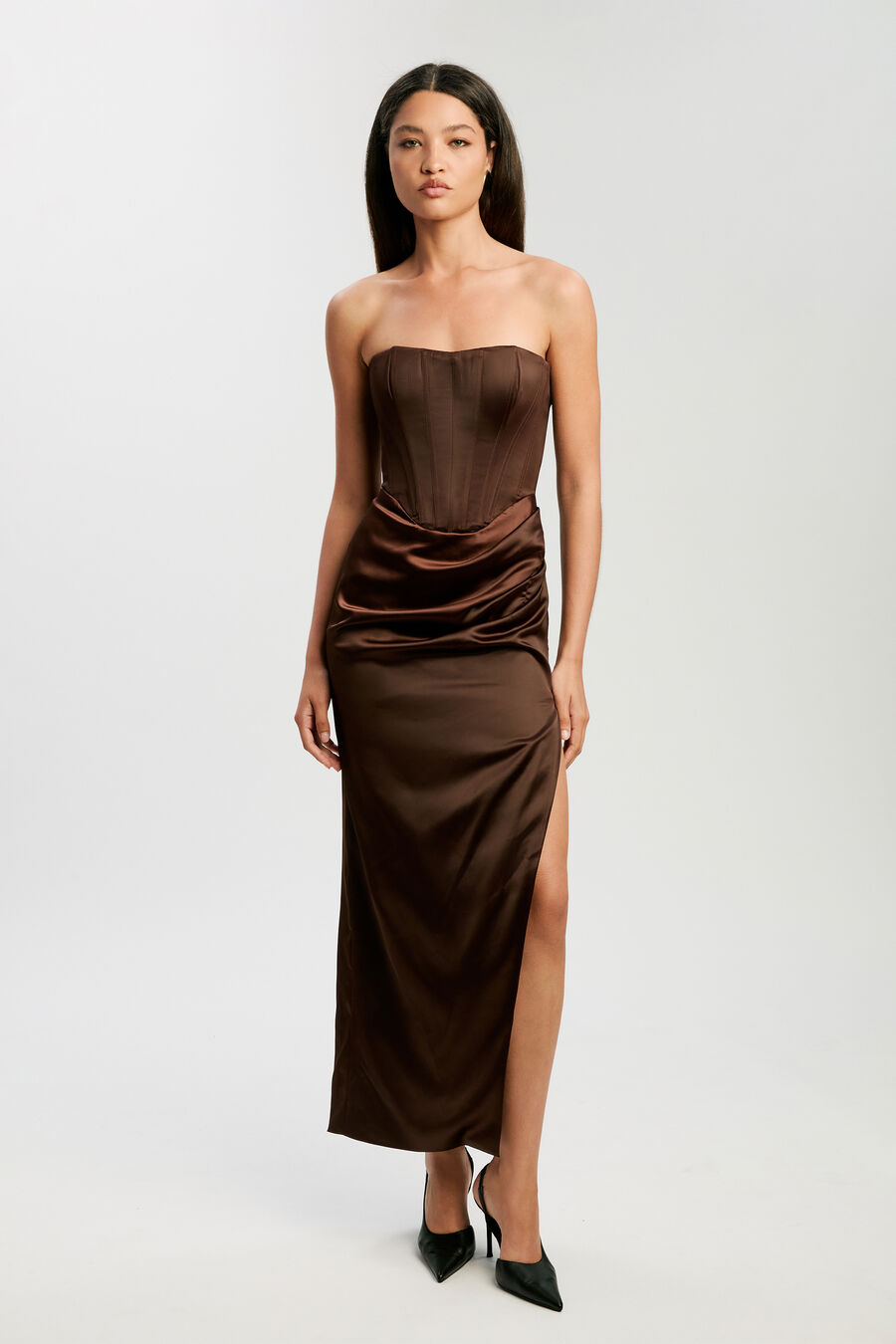 Everlasting Satin Midi Dress