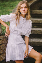 HENRIETTA MINI DRESS in colour CLOUD DANCER