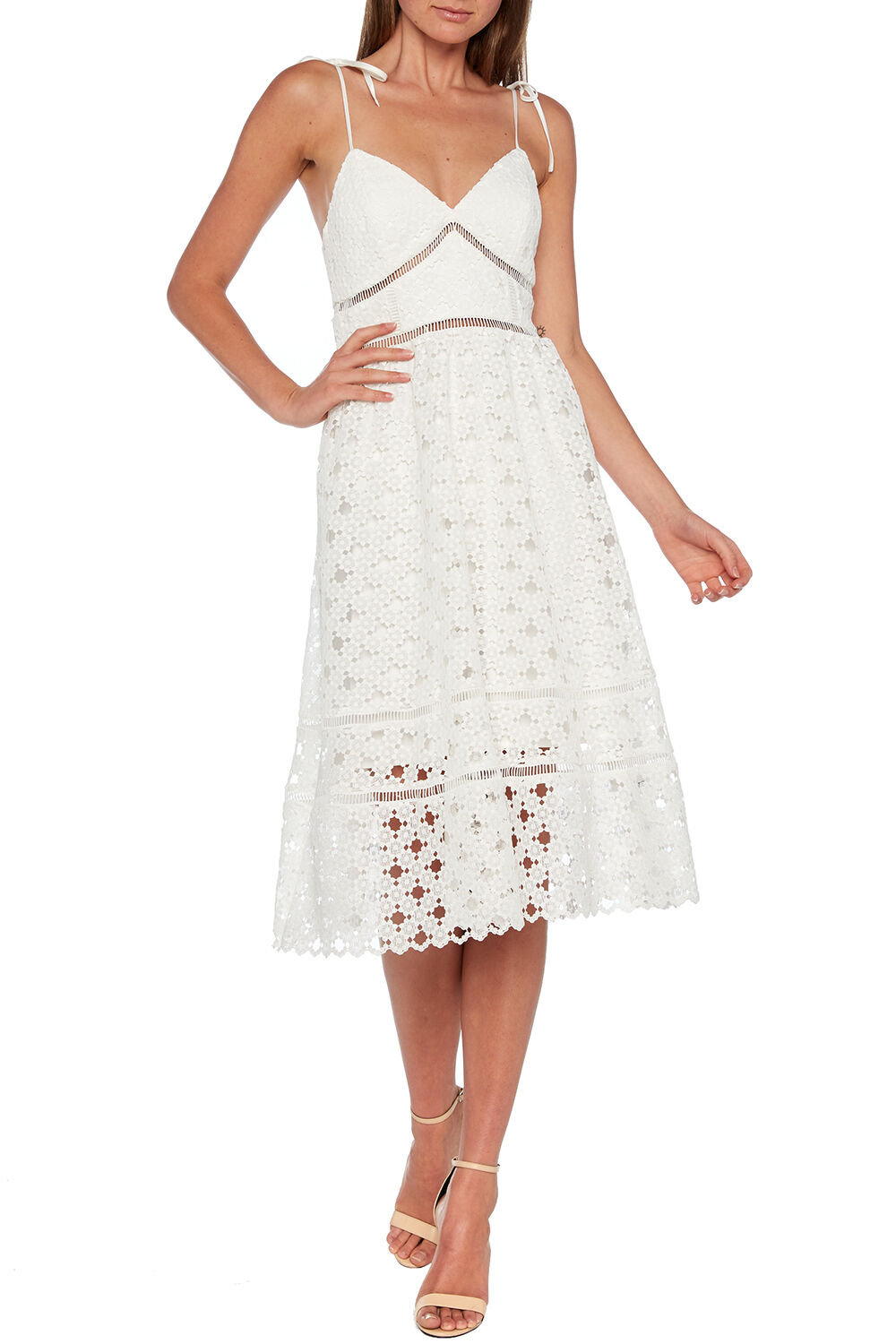 bardot ivory dress