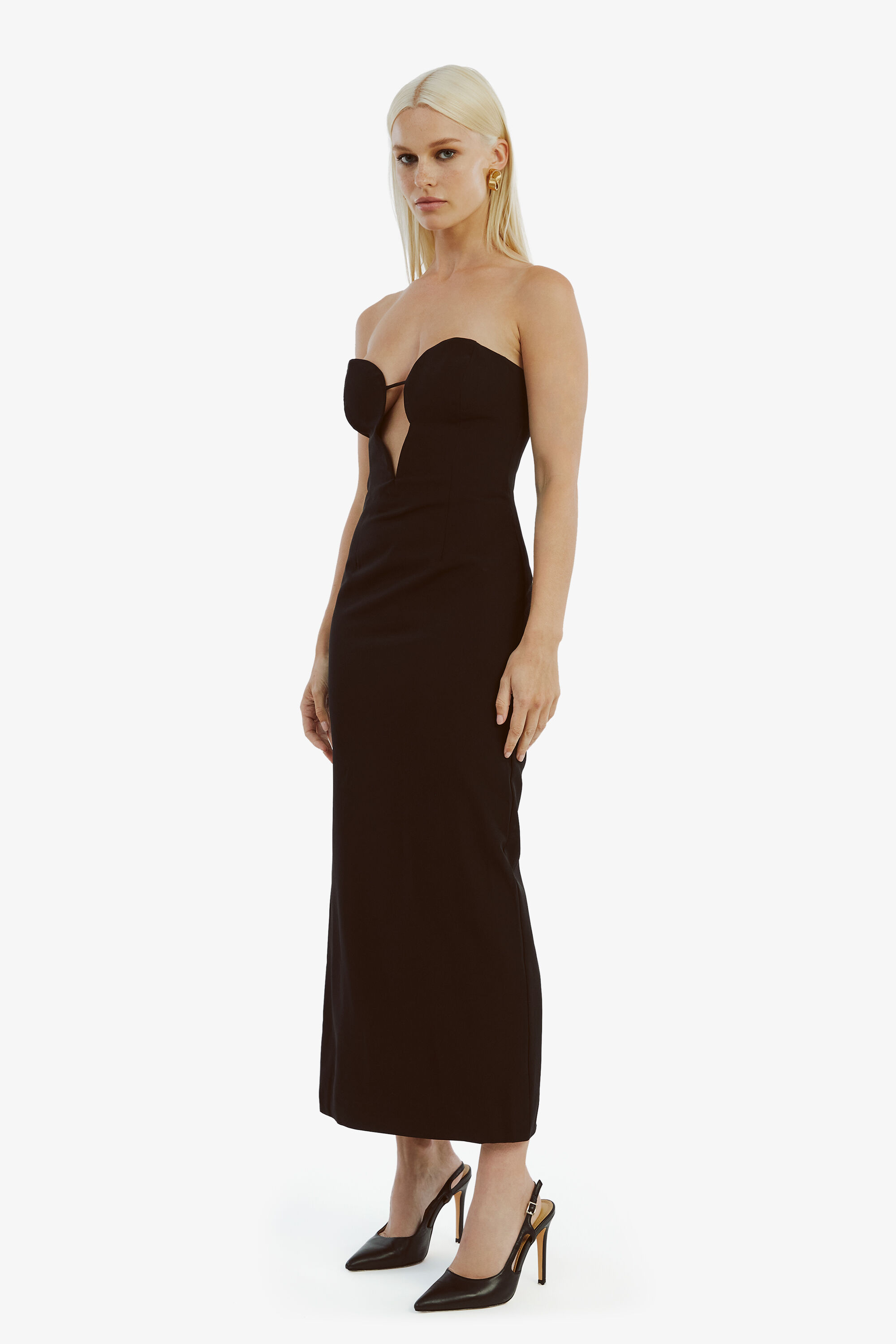 knee length dresses for ladies Bardot Eleni Denim Midi Dress MSRP $179 – DGFOutlet main image 1