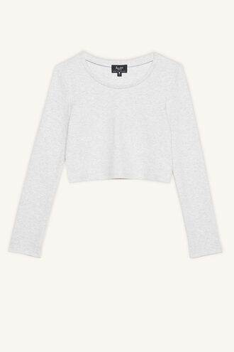 NINA SCOOP L/S TEE in colour MOONBEAM