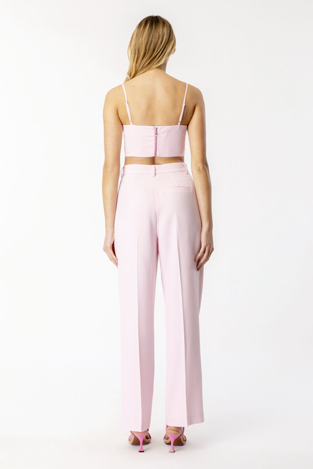 MAISON STRAIGHT LEG PANT in colour SOFT PINK