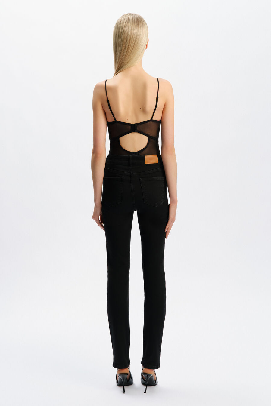 030 High Rise Straight Leg Stretch Jean