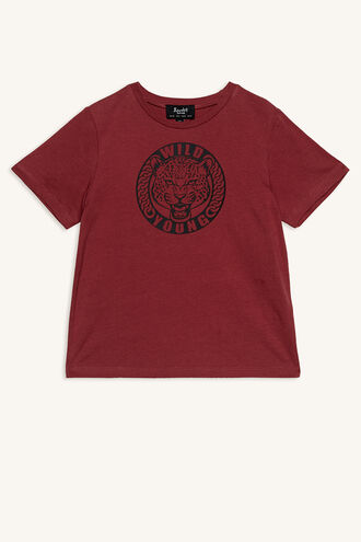 WILD & YOUNG TEE in colour BURNT RUSSET