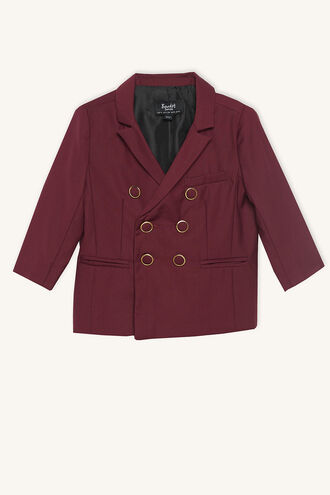 DBL BREASTD SUIT JKT in colour BURGUNDY