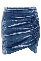 VELVET WRAP SKIRT in colour BAYBERRY