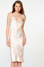 FLORAL SLIP DRESS in colour VANILLA CUSTARD