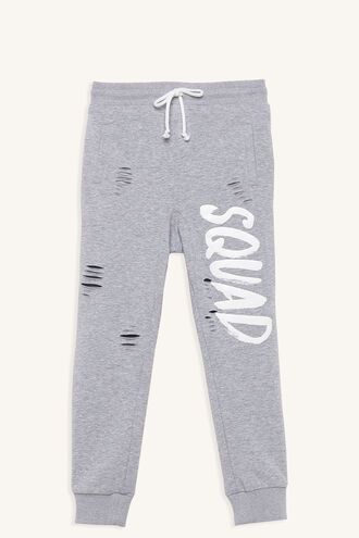 TRASHED TRACK PANT in colour MOONBEAM