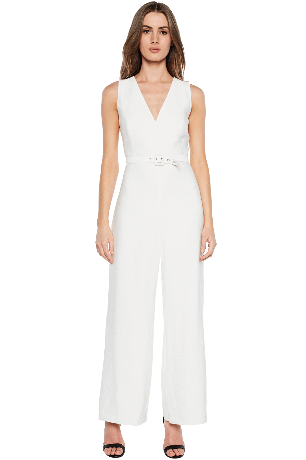 Cut Out Jumpsuit in Ivory | Bardot