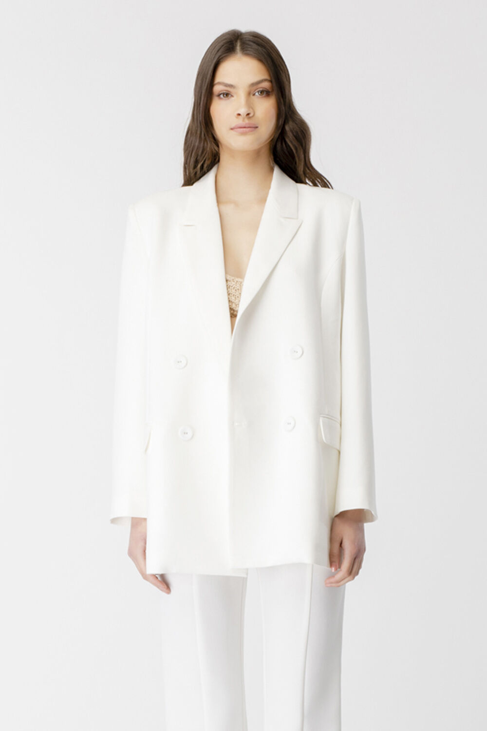 MAISON SPLIT BACK BLAZER in colour BRIGHT WHITE