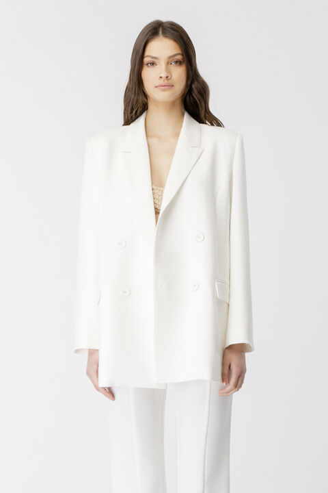 MAISON SPLIT BACK BLAZER in colour BRIGHT WHITE