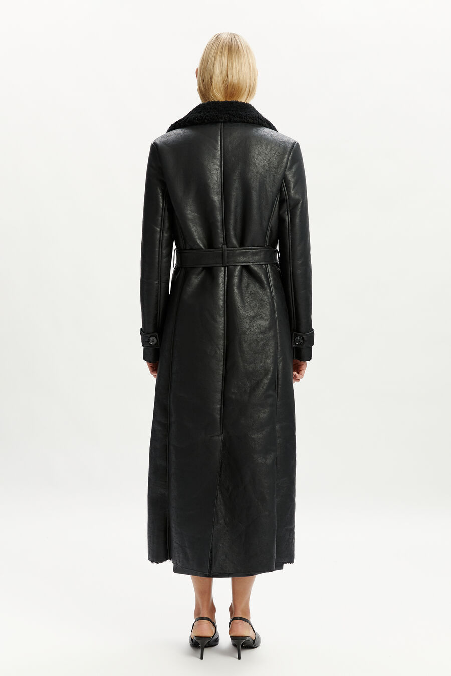 Vegan Leather Shirling Coat