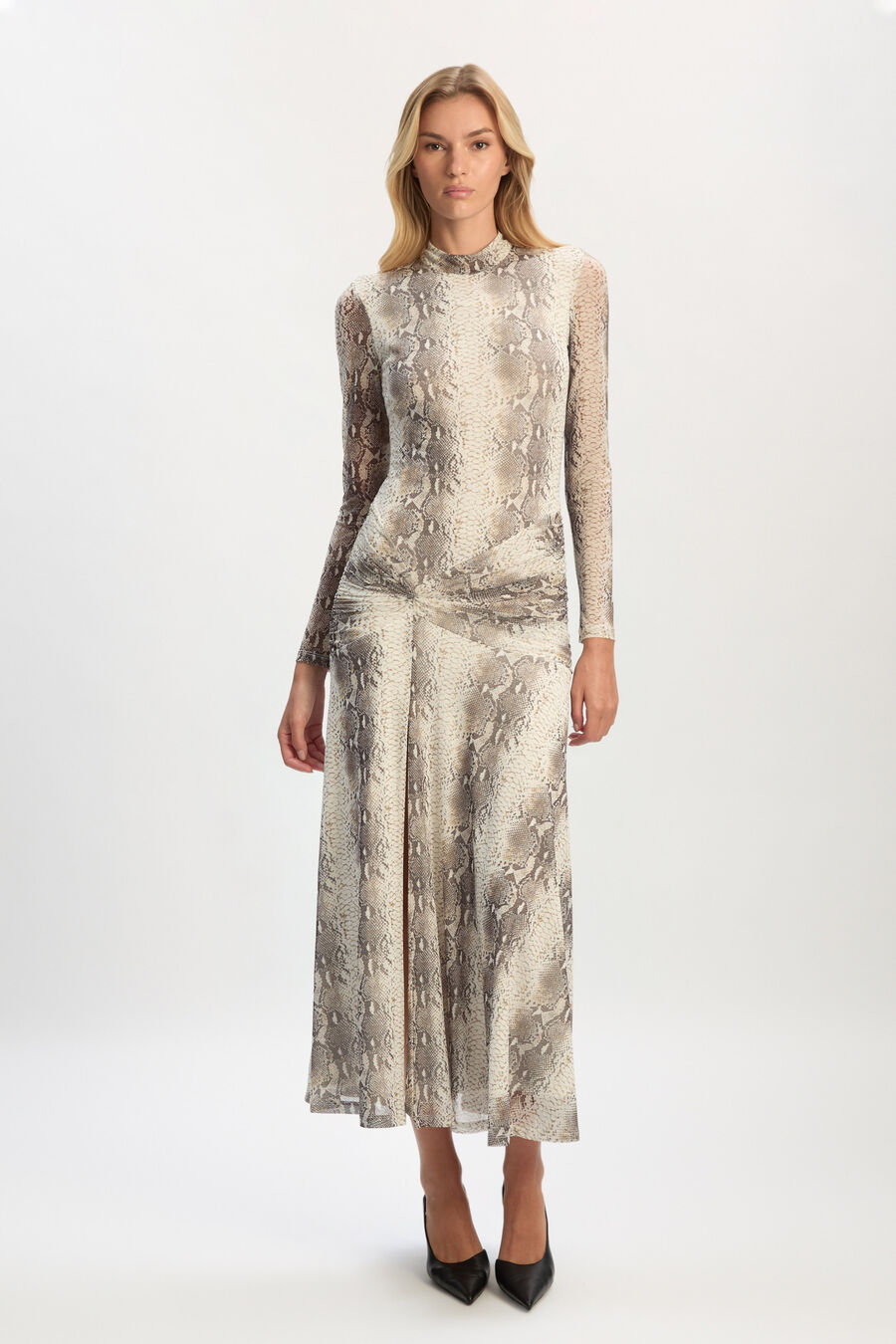 Lea Printed Mesh Dress