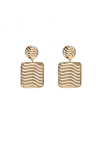 WAVE EARRING in colour GOLD EARTH