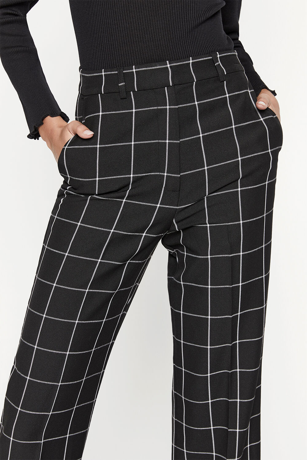 The Check Pant in Black Chec | Bardot