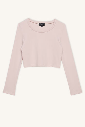 NINA SCOOP L/S TEE in colour SILVER PEONY