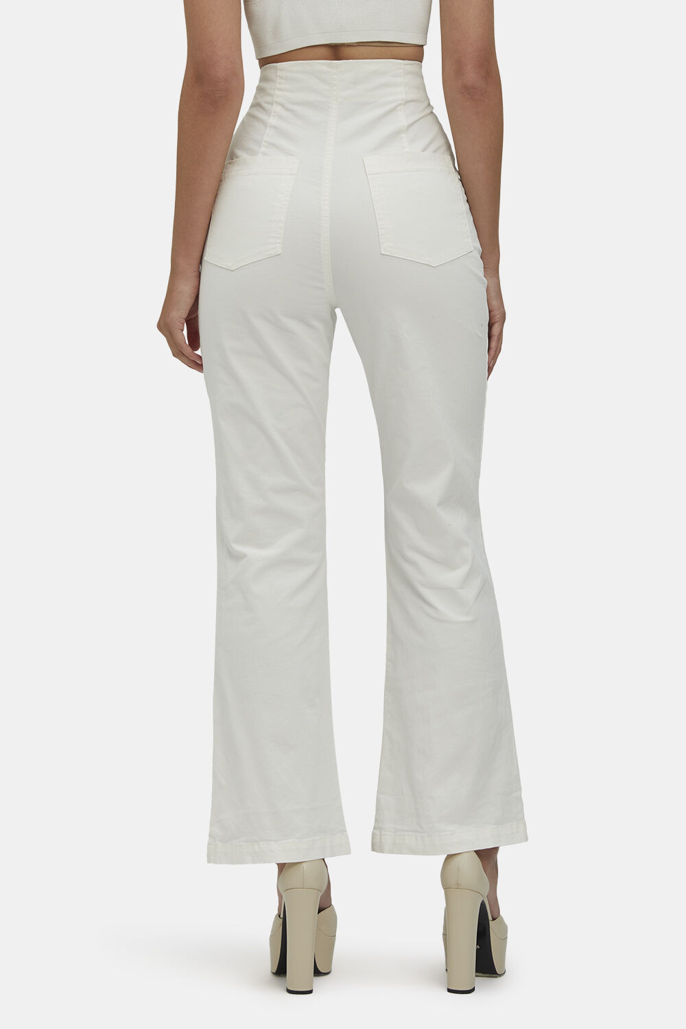 KAMILA HIGH WAIST PANT in colour BRIGHT WHITE