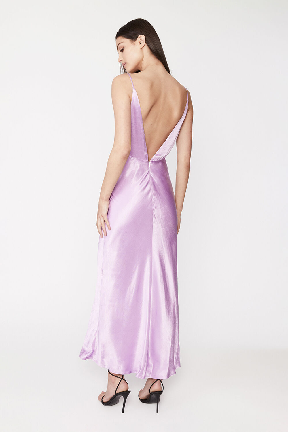 CAPRI SLIP DRESS in colour LILAC CHIFFON