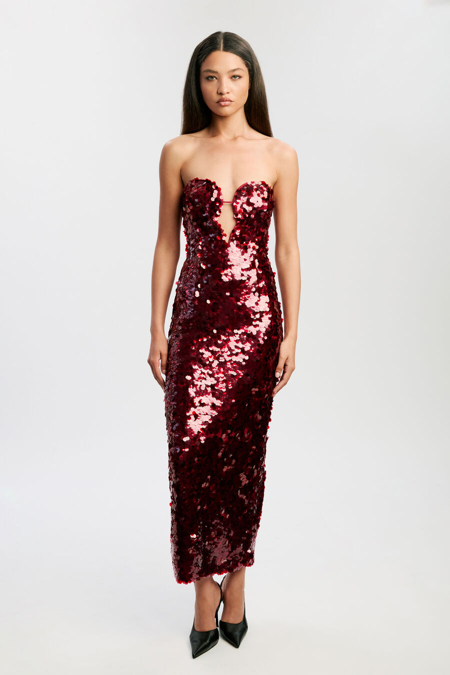 Braya Sequin Midi Dress