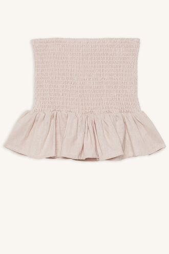 RAE SHIRRED SKIRT in colour MISTY ROSE