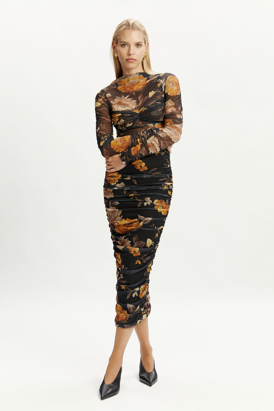 Althea Mesh Midi Dress