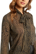 ZEBRA TIE TOP in colour METEORITE