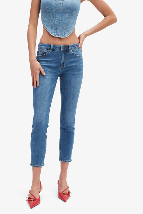 KNOX SKINNY CROPPED JEAN in colour CITADEL