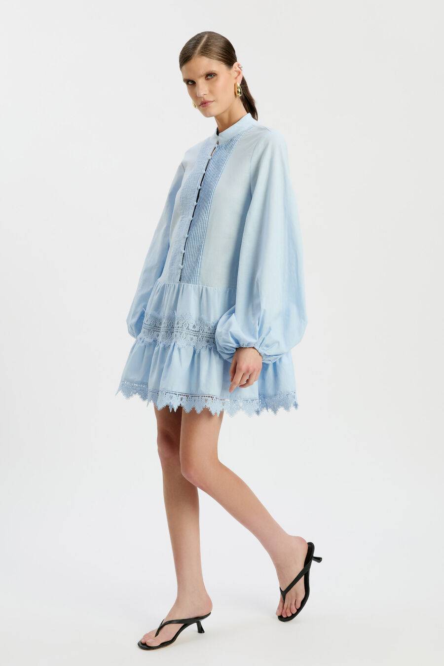 Antonia Lace Trim Mini Dress