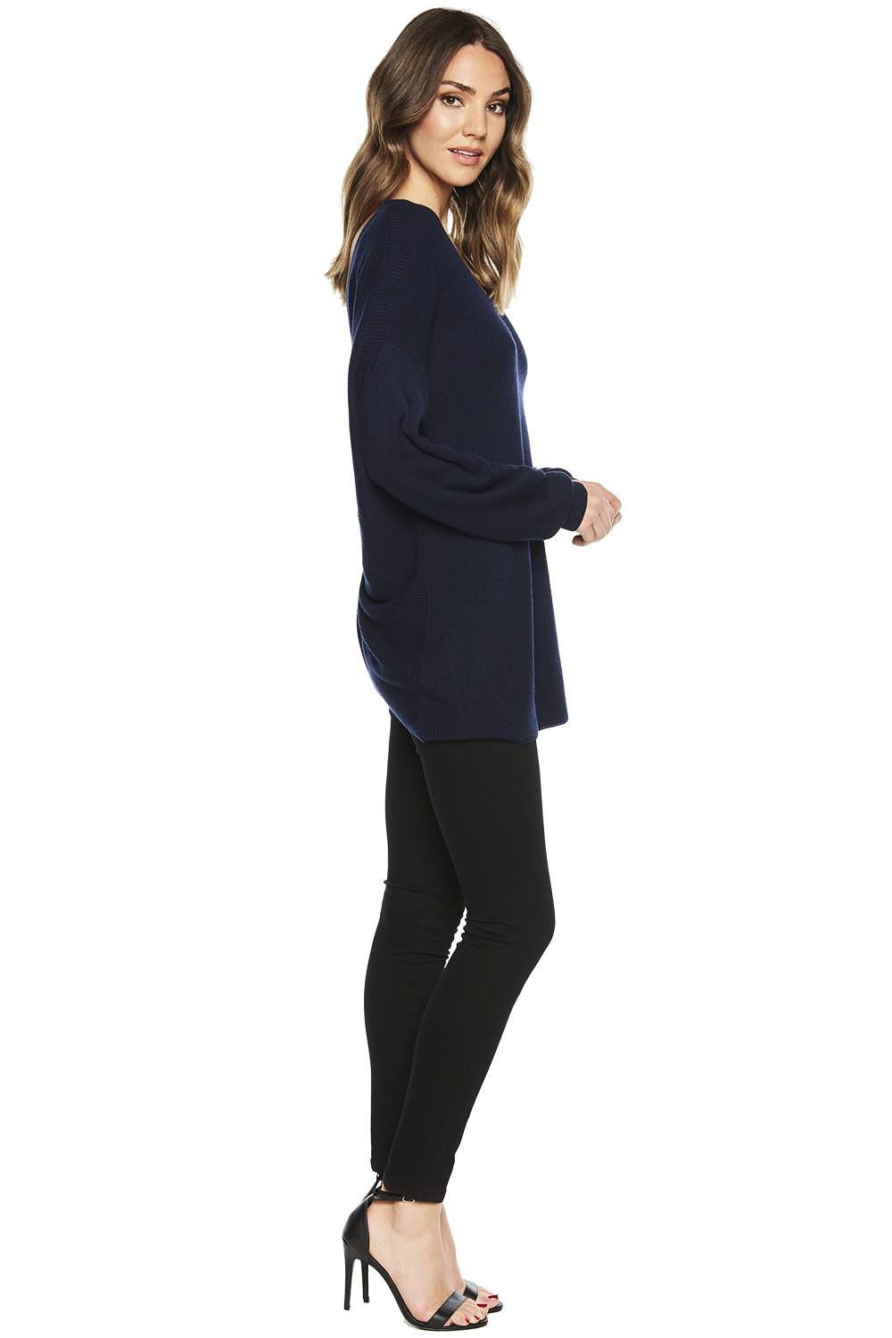 Bardot knot back sweater clearance