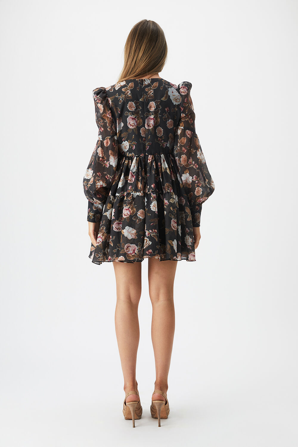 REIGN MINI FLORAL DRESS in colour SODALITE BLUE