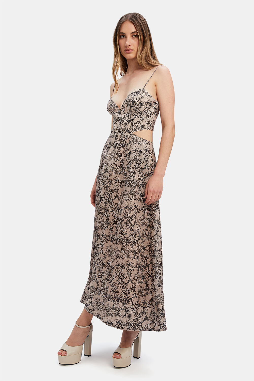 RACQUEL MIDI DRESS in colour METEORITE