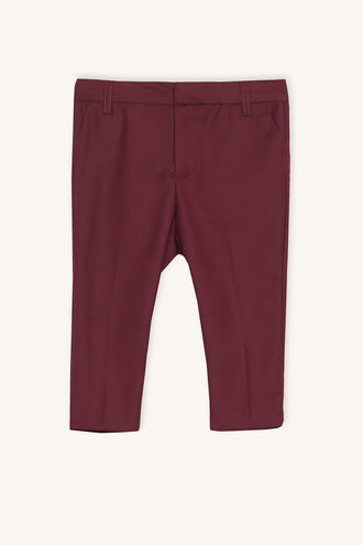 TAPERED SUIT PANT in colour BURGUNDY