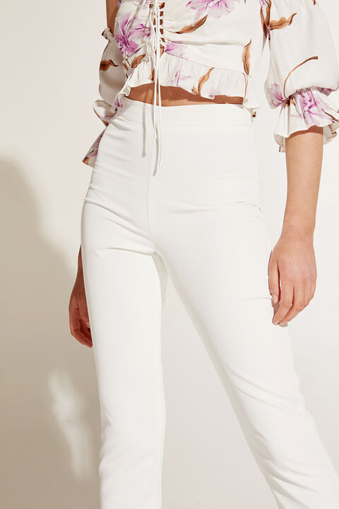 ZALIA SLIM PANT in colour CLOUD DANCER