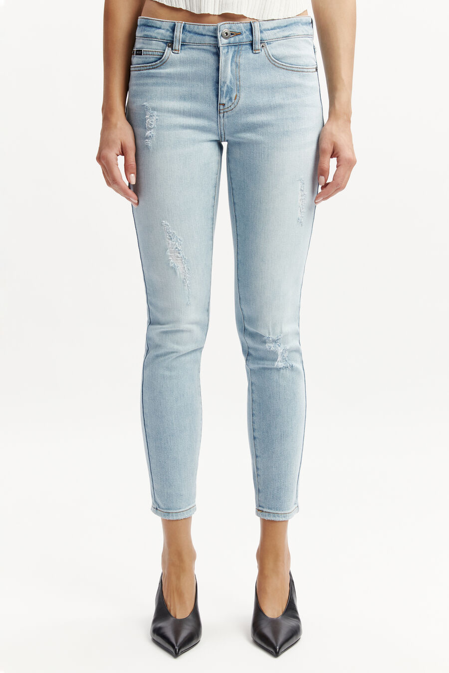 KATE MID BLUE JEANS in colour MID BLUE