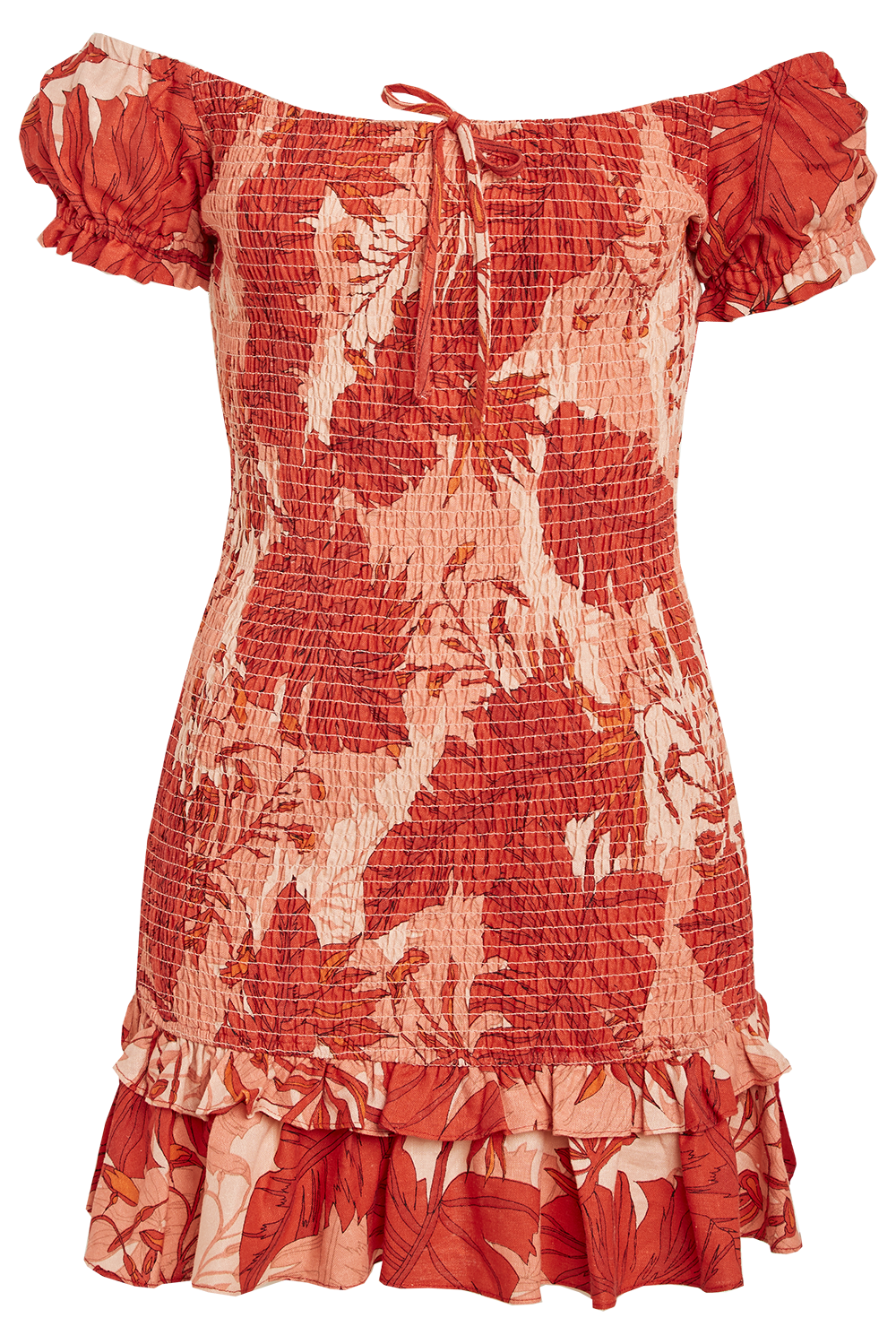 Gwen Mini Dress in Red Tropic | Bardot