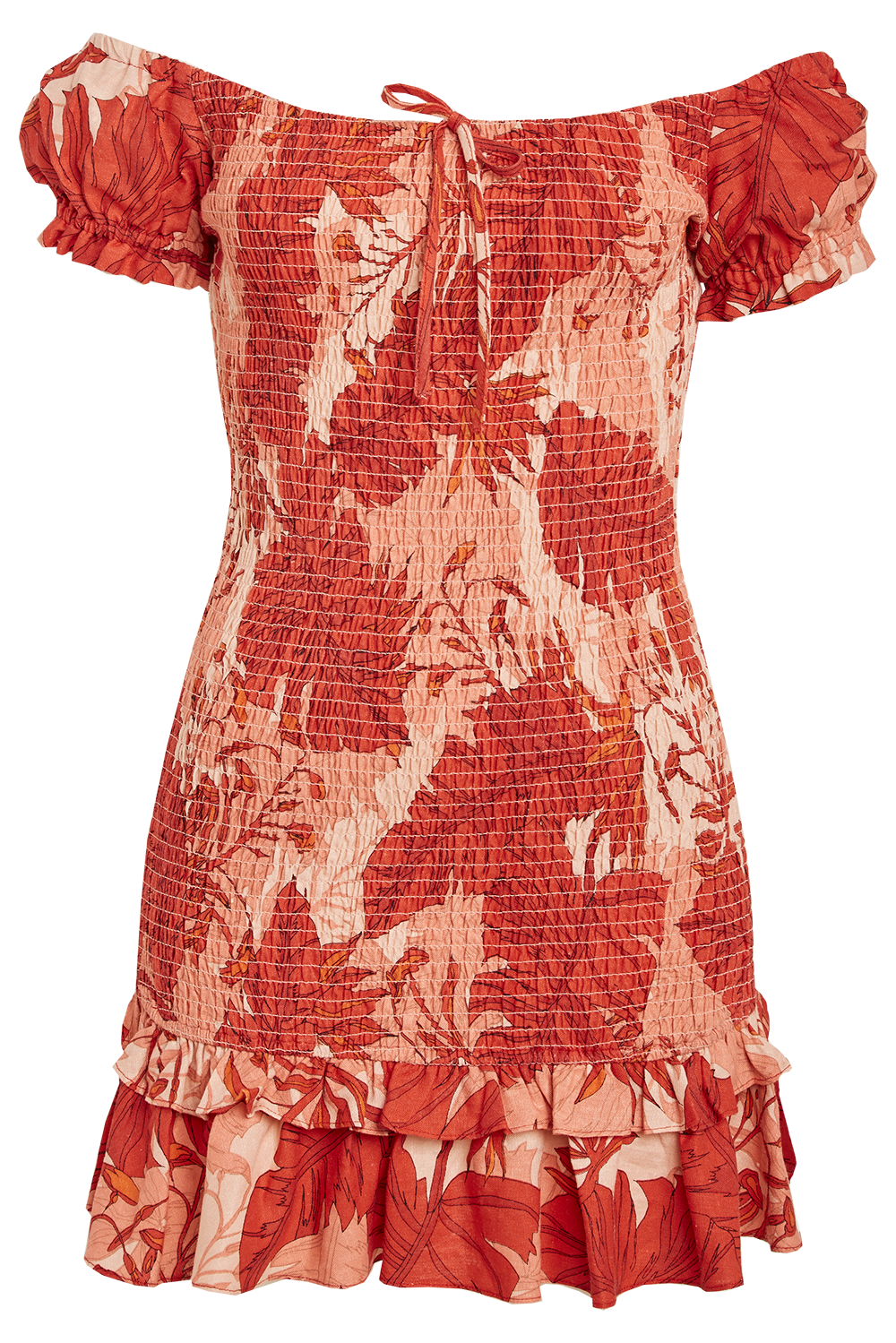 GWEN MINI DRESS in colour MINERAL RED