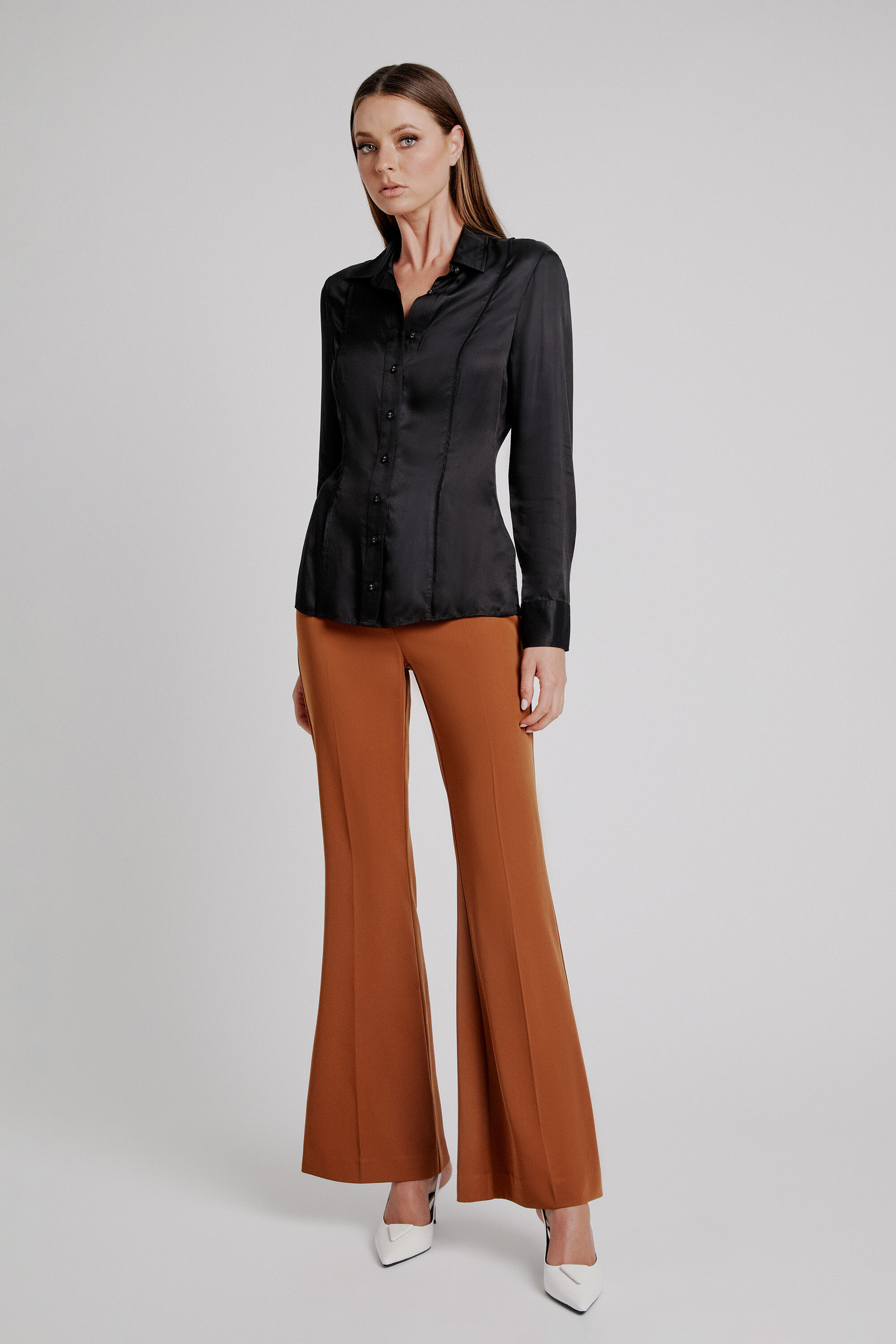 Black satin bardot top deals