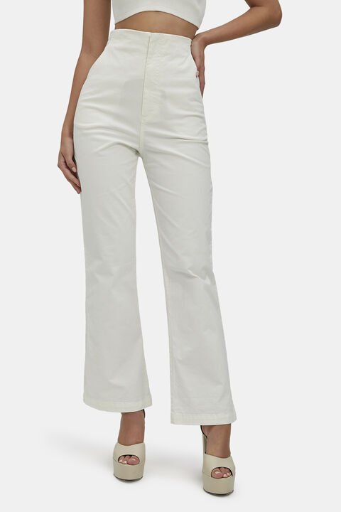 KAMILA HIGH WAIST PANT in colour BRIGHT WHITE