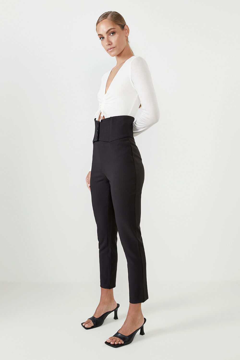 CORSET PANT in colour CAVIAR