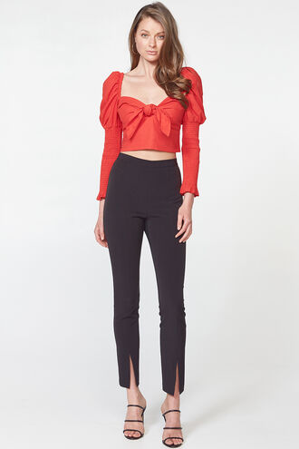 TIE FRONT TOP in colour FIESTA