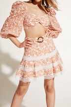 PAISLEY SKIRT in colour AMBER BROWN