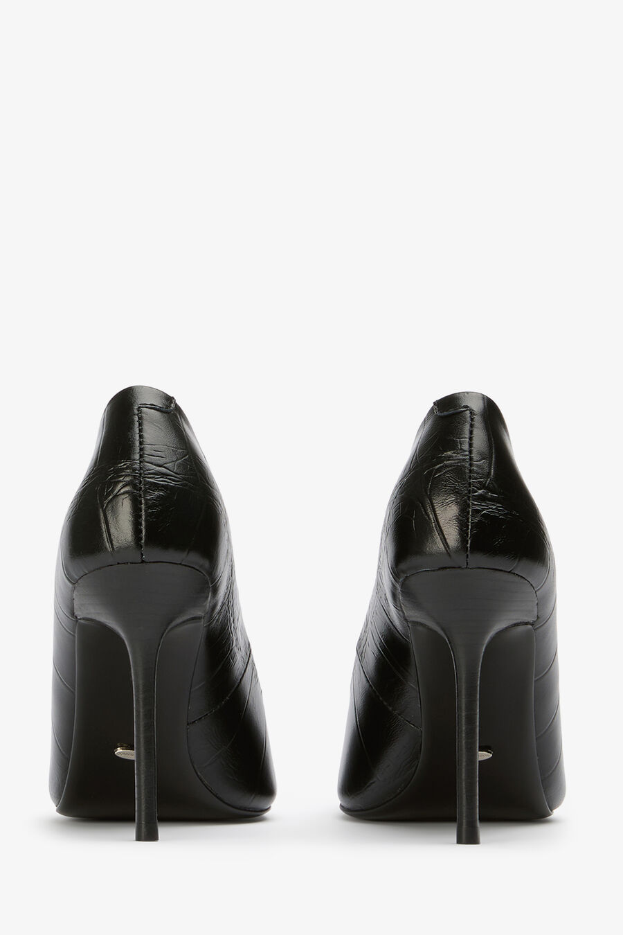 Tony Bianco Niki Black Croc Heels