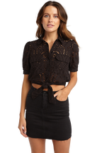 SAMIRA TOP in colour CAVIAR