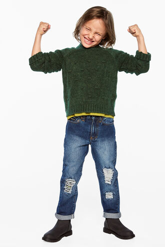 BOBBLE KNIT SWEATER in colour SYCAMORE