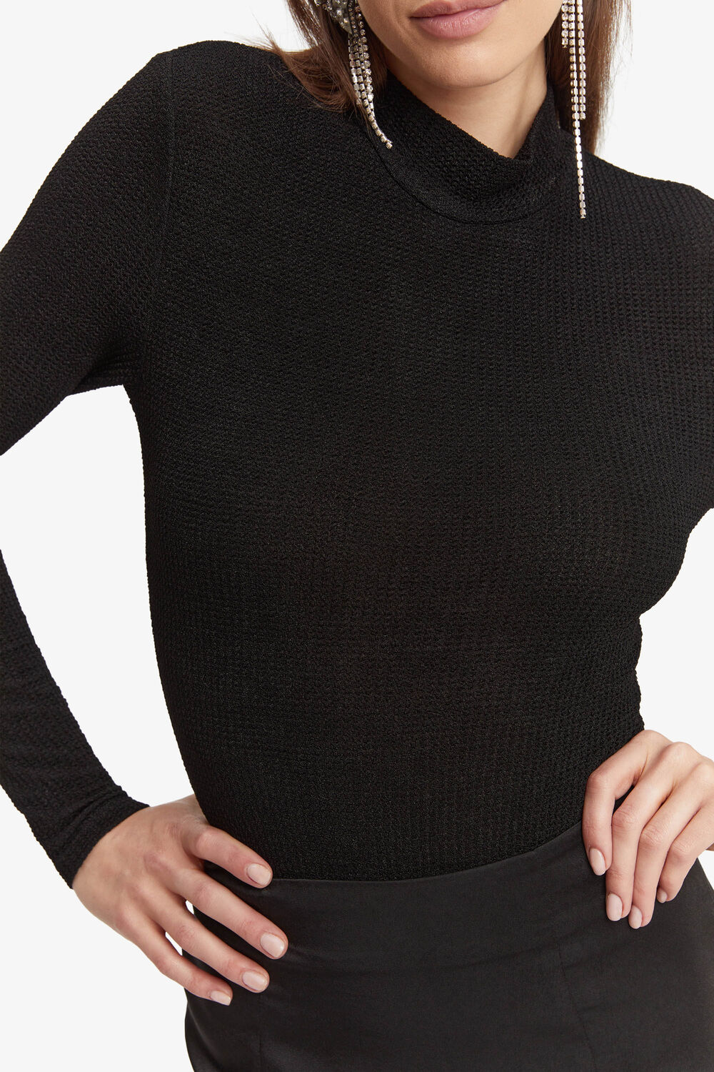 CAMDEN BODYSUIT in colour CAVIAR