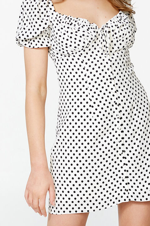 PRESLEY MINI DRESS in colour CLOUD DANCER