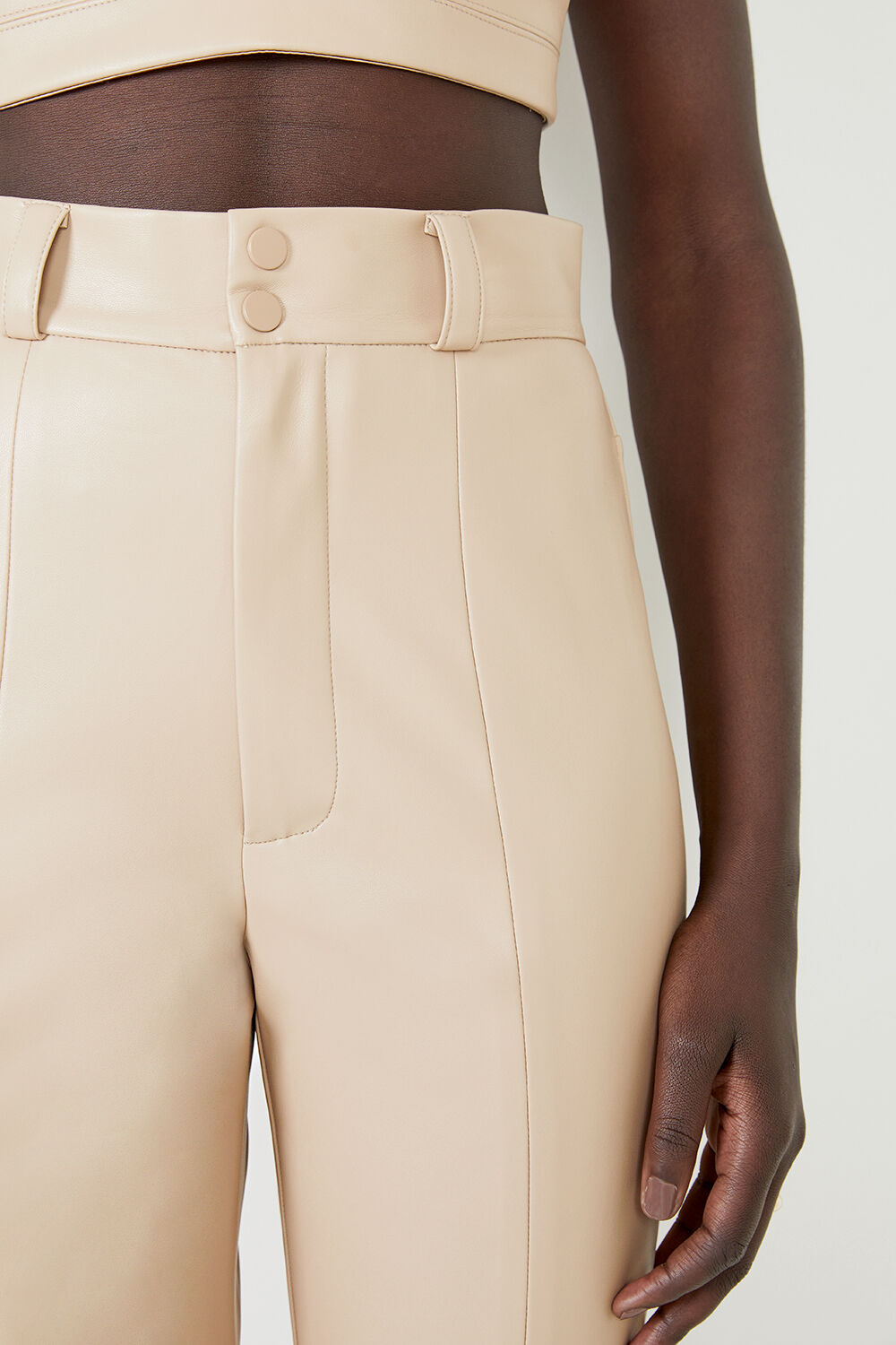 POLLY VEGAN LEATHER PANT in colour MOONLIGHT
