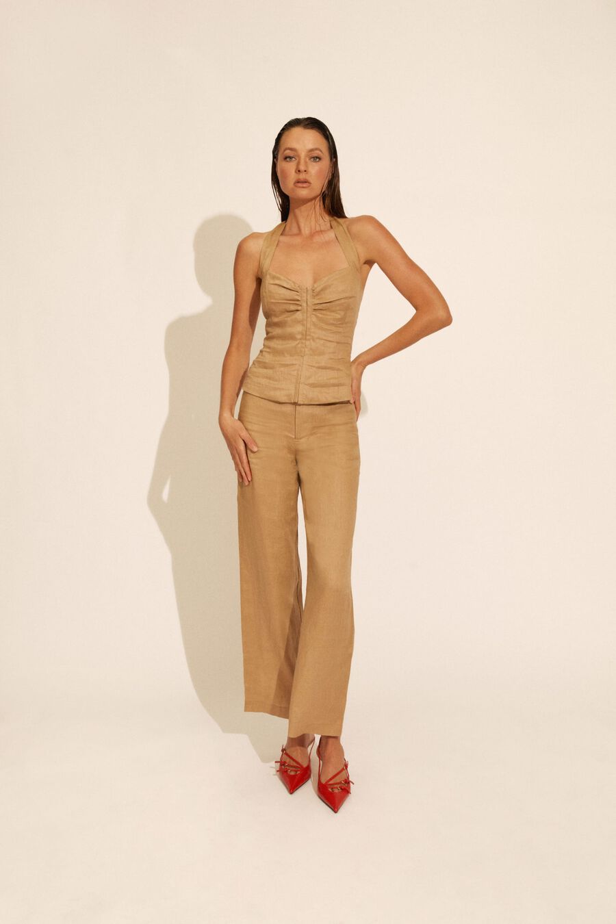 Rixton Linen Halter Top