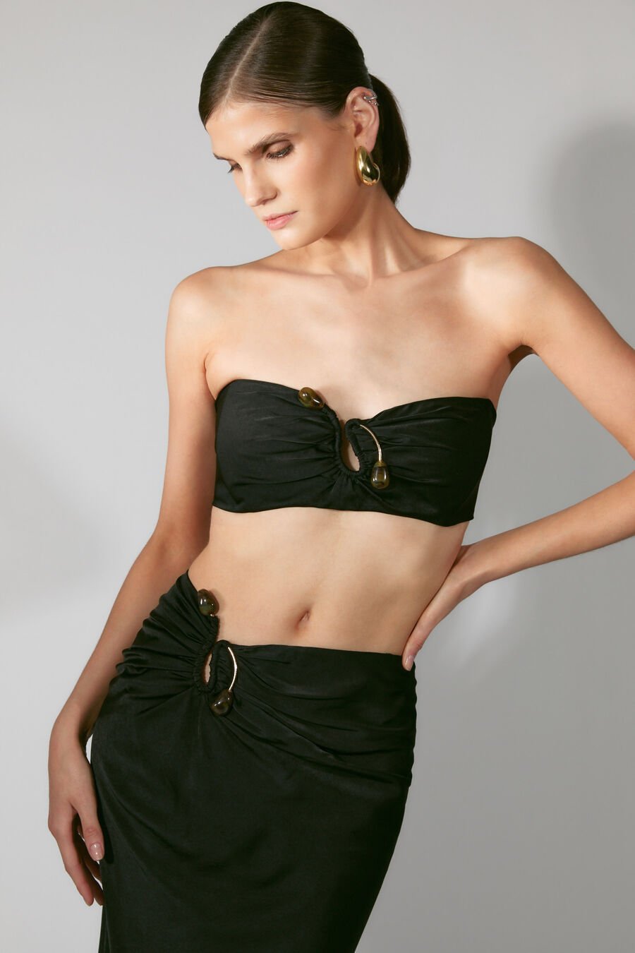 Dylan Satin Bandeau Top