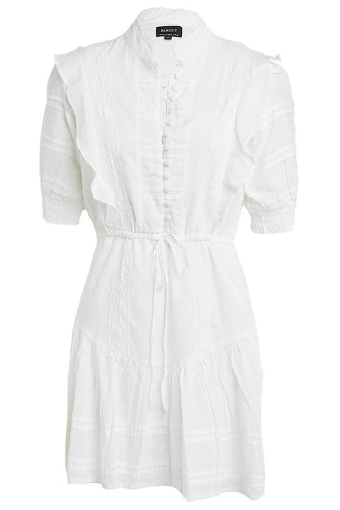 HENRIETTA MINI DRESS in colour CLOUD DANCER